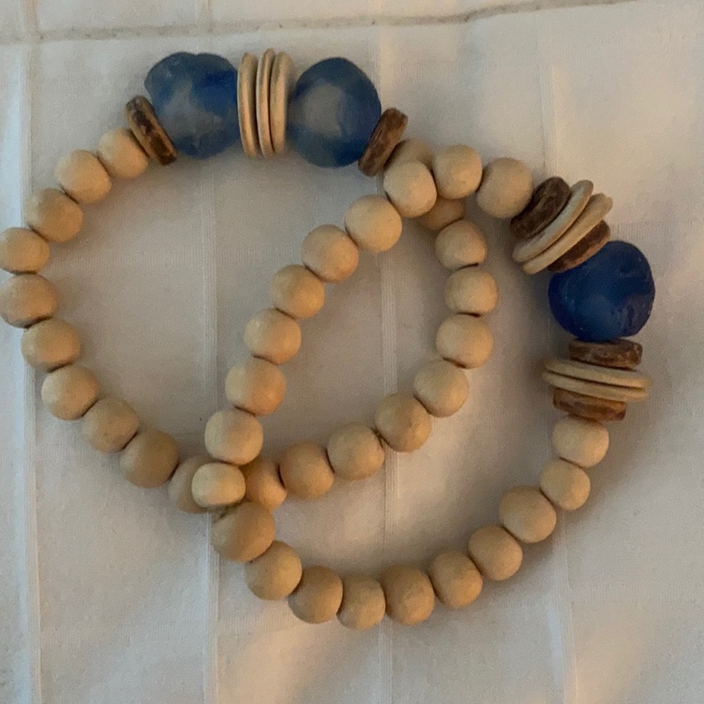 Twine and Twig wooden beaded bracelet set